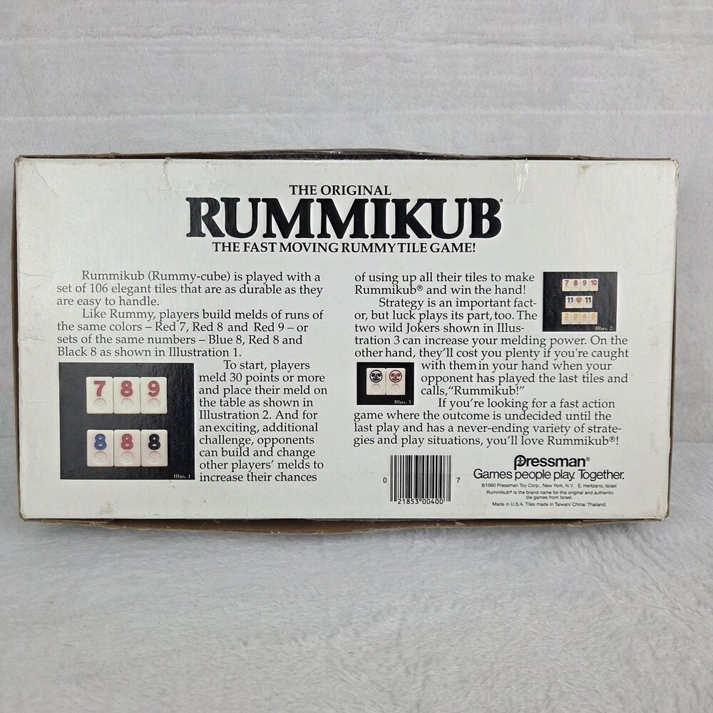 Vintage 1990 Rummikub Tile Game COMPLETE W/ Instructions Pressman Fast Shipping! - Picture 8 of 10